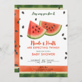 Wassermelone, egal wie man sie mit Baby-Dusche sch Einladung (Vorne/Hinten)