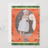 Wassermelone Egal wie Sie es schneiden 1. Geburtst Einladung (Rückseite)