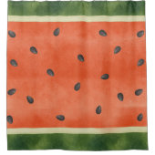 Wassermelone, egal wie Sie es schneiden Sommer Frü Duschvorhang (Vorderseite)