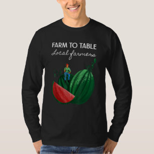 Wassermelone Eigenes Gemüse Anbauen Lokaler Bau T-Shirt