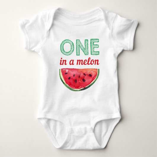 Wassermelone eine Melone-im niedlichen Baby Strampler (Vorderseite)