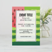 Wassermelone Einladung (Stehend Vorderseite)