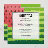 Wassermelone Einladung (Vorne/Hinten)