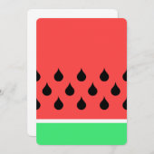Wassermelone Einladung (Vorne/Hinten)