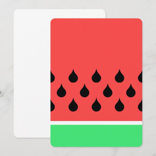 Wassermelone Einladung (Vorne/Hinten)