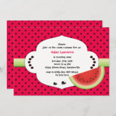 Wassermelone Einladung (Vorne/Hinten)