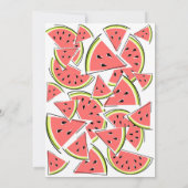 Wassermelone-Einladung gemustert zurück Einladung (Rückseite)