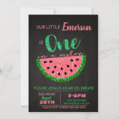 Wassermelone, Einladung Glitzer (Vorderseite)