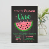 Wassermelone, Einladung Glitzer (Stehend Vorderseite)
