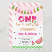 Wassermelone Einladung zum 1. (Vorne/Hinten)