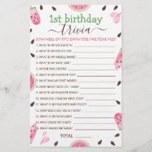 Wassermelone Eins in einem Melon 1. Geburtstag Tri