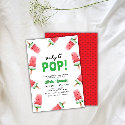 Wassermelone Eis Creme Bereit zum Pop Kinderdusche Einladung