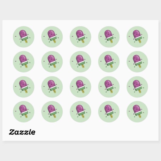 Wassermelone Eiscreme Bar Kid Stickers (Blatt)