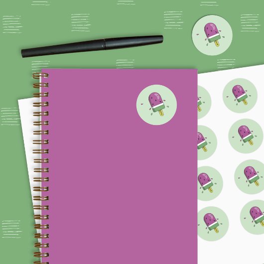 Wassermelone Eiscreme Bar Kid Stickers