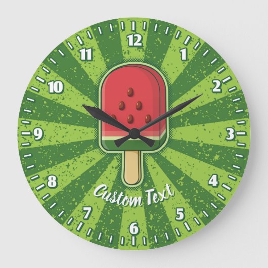 Wassermelone Eros Bendato Große Wanduhr (Vorderseite)