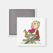 Wassermelone essen magnet (Vorderseite/Rückseite)