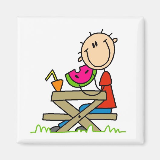 Wassermelone essen magnet (Vorne)