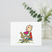 Wassermelone essen postkarte (Stehend Vorderseite)