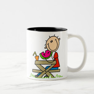 Wassermelone essen zweifarbige tasse