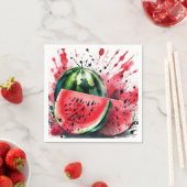 Wassermelone Explosion Wasserfarbe Serviette (Beispiel)
