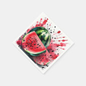Wassermelone Explosion Wasserfarbe Serviette (Ecke)
