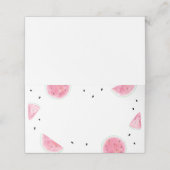 Wassermelone-Falte über Tafelschild Platzkarte (Außenseite Aufgefaltet)