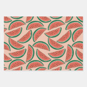 Wassermelone Farbenfroher rosa grüner Sommer Geschenkpapier Set (Vorderseite 2)