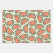 Wassermelone Farbenfroher rosa grüner Sommer Geschenkpapier Set (Vorderseite)