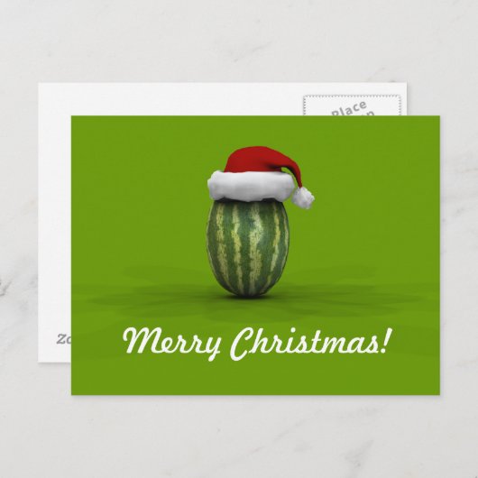 Wassermelone Feiertagspostkarte (Vorne/Hinten)