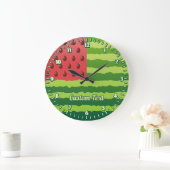 Wassermelone Flag Große Uhr (Zuhause)