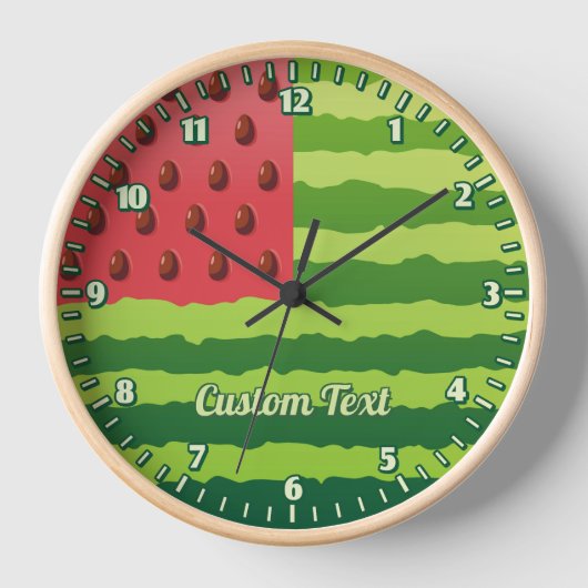 Wassermelone Flag Große Uhr (Vorderseite)