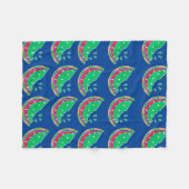Wassermelone Fleecedecke (Vorderseite (Horizontal))