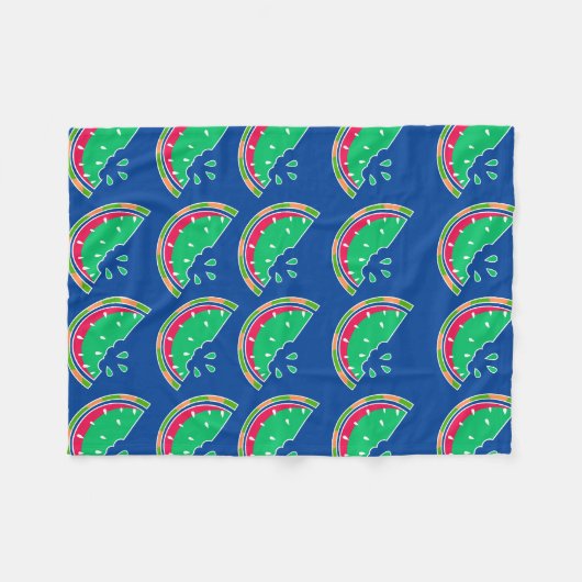 Wassermelone Fleecedecke (Vorderseite (Horizontal))
