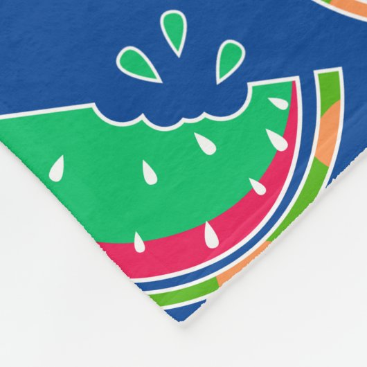 Wassermelone Fleecedecke (Ecke)