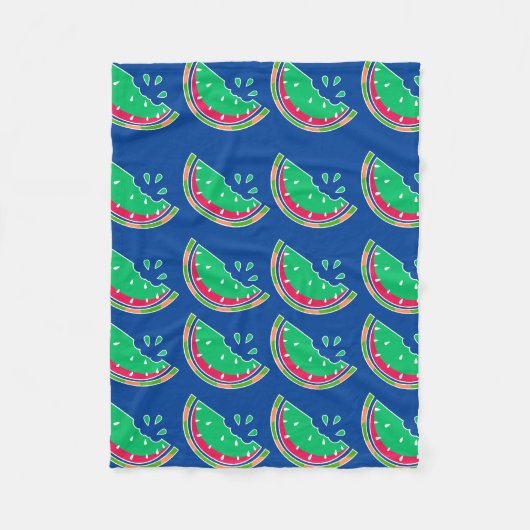 Wassermelone Fleecedecke (Vorderseite)