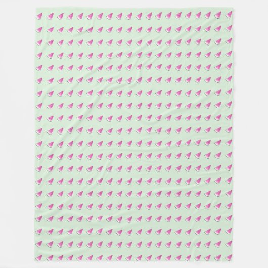 Wassermelone Fleecedecke (Vorderseite)