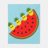 Wassermelone Fleecedecke (Vorderseite)