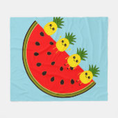 Wassermelone Fleecedecke (Vorderseite (Horizontal))