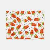 Wassermelone Fleecedecke (Vorderseite (Horizontal))