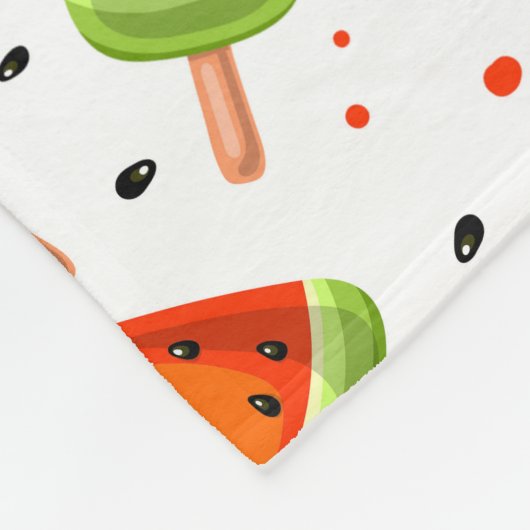 Wassermelone Fleecedecke (Ecke)