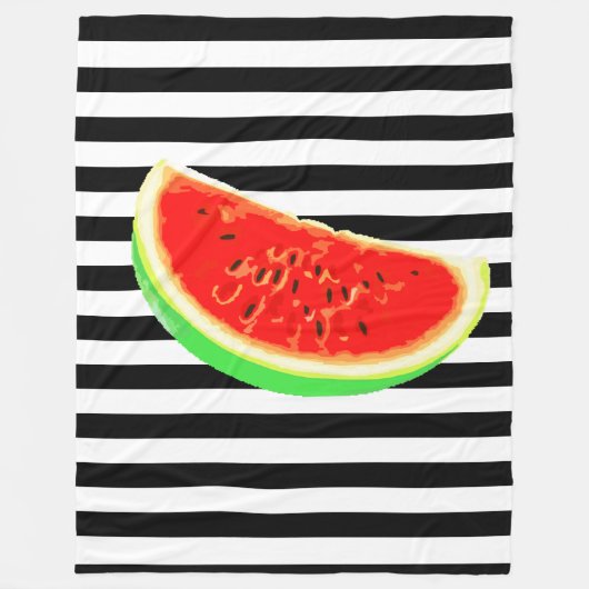 Wassermelone Fleecedecke (Vorderseite)