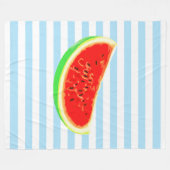 Wassermelone Fleecedecke (Vorderseite (Horizontal))