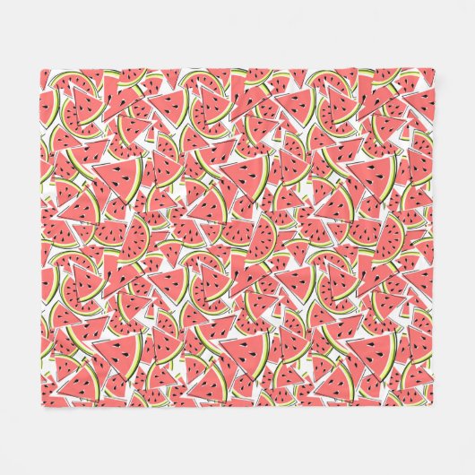 Wassermelone Fleecedecke (Vorderseite (Horizontal))