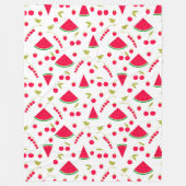Wassermelone Fleecedecke (Vorderseite)