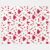 Wassermelone Fleecedecke (Vorderseite (Horizontal))