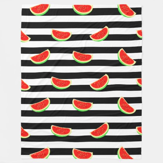 Wassermelone Fleecedecke (Vorderseite)
