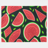 Wassermelone Fleecedecke (Vorderseite (Horizontal))