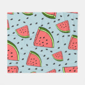 Wassermelone Fleecedecke (Vorderseite (Horizontal))