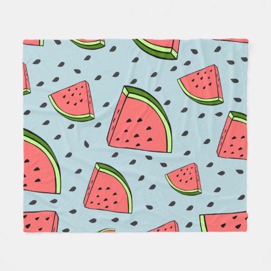 Wassermelone Fleecedecke (Vorderseite (Horizontal))