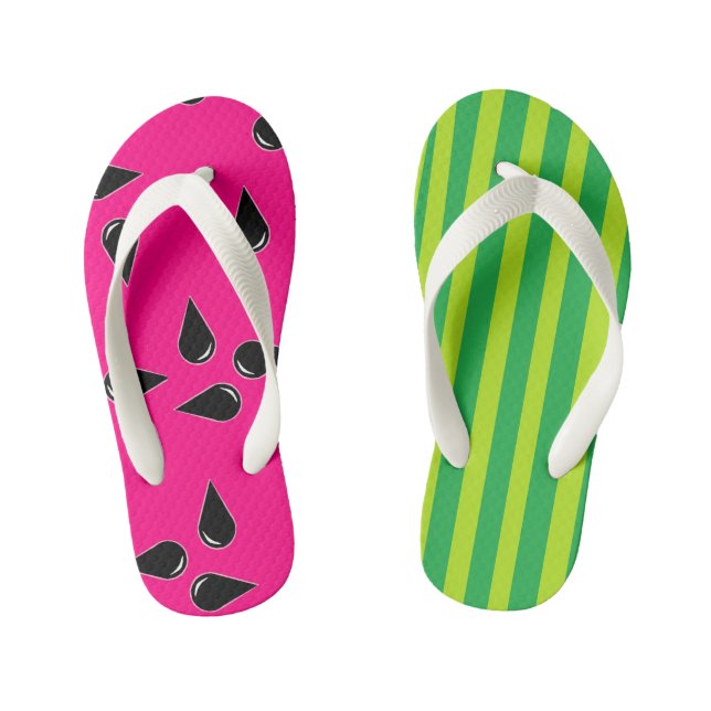 Wassermelone Flip Flops für Kinder  Kinderbadesandalen (Fußbett)